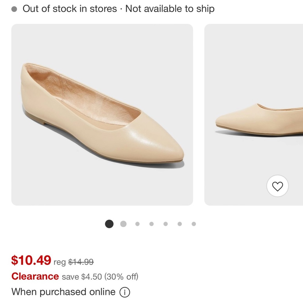 Target pointed toe flats
